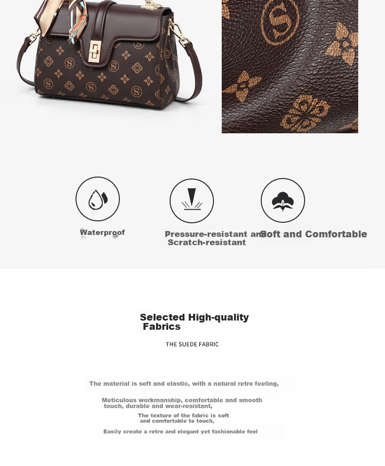 Aiqinghai Handbag, Women's Crossbody Bag, Shoulder Bag, Large Capacity, Light Luxury Brand, Birthday And Mother's Day Gift, Practical Present for Mom 11