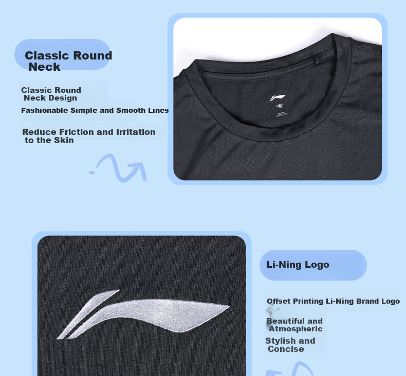 Li-Ning Children's Tight-Fitting Training Suit, Quick-Drying Sports Set, Breathable Base Layer, Inner Wear for Boys And Girls, Autumn And Winter, Badminton And Basketball 21