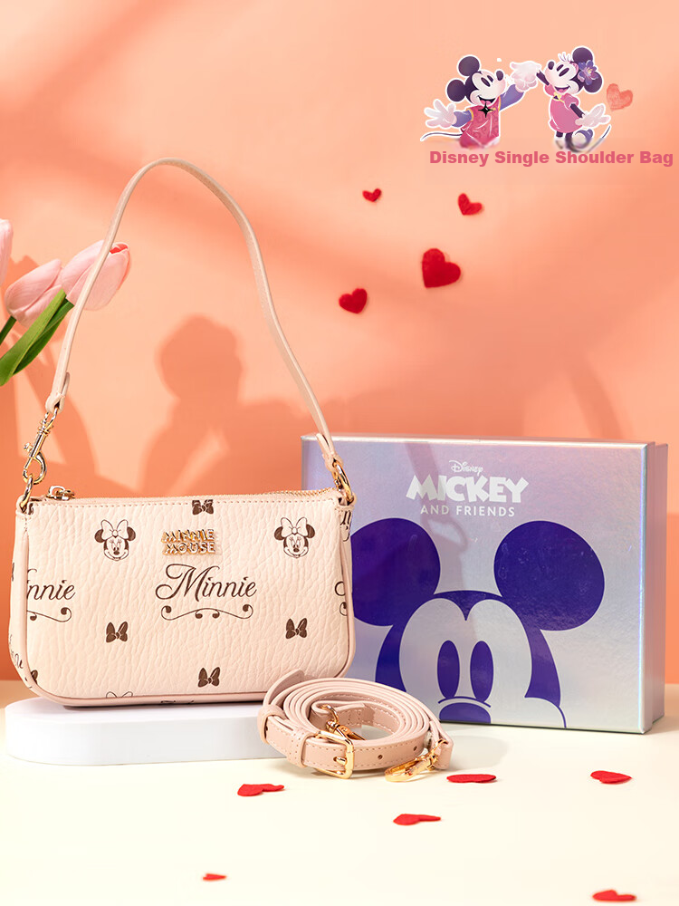 Disney Handbag, Women's Shoulder Crossbody Bag, Minnie Mouse Design, Underarm Bag, Birthday Gift Box Set for Wome 6