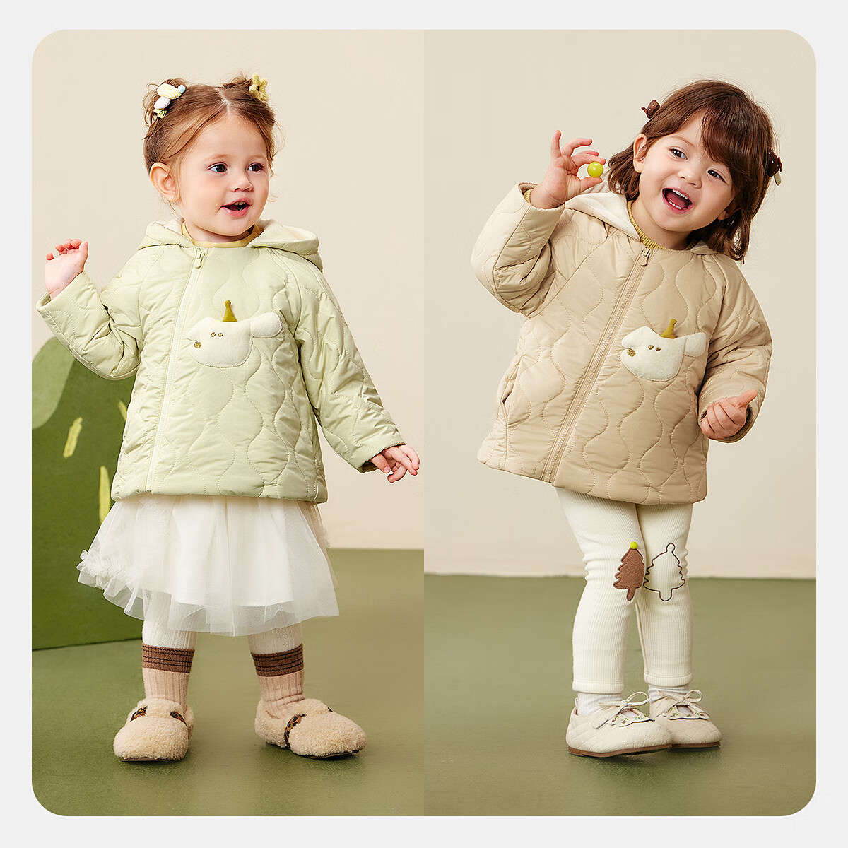 Minibala [Magic Cotton] Unisex Kids Cotton Padded Hooded Jacket Baby Style 2025 Winter