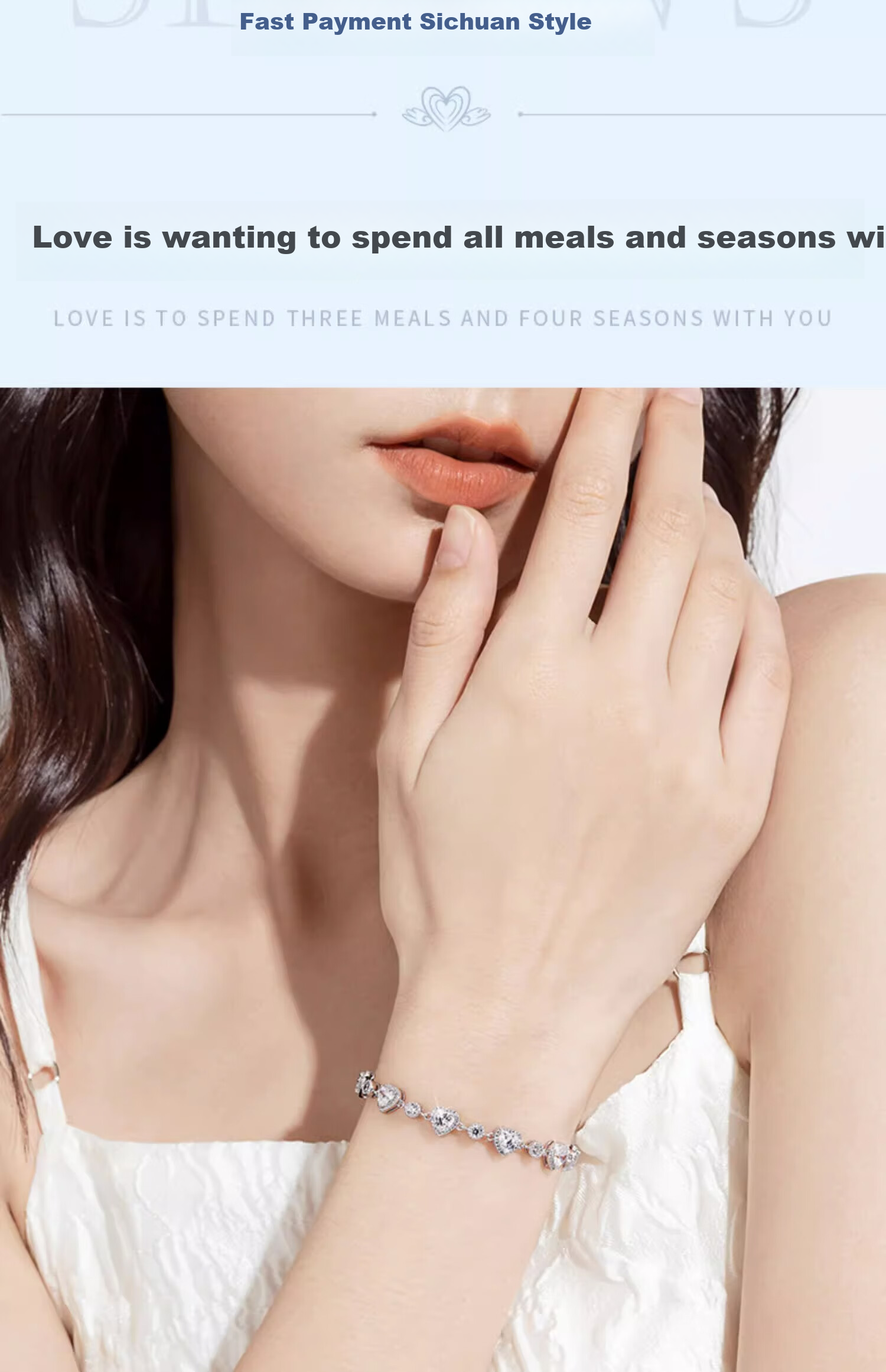 GLTEN Swarovski Zirconium Heart Pure Silver Bracelet for Women, New Jewelry Design, Birthday Gift, Anniversary Present for Girlfriend Or Wife 7