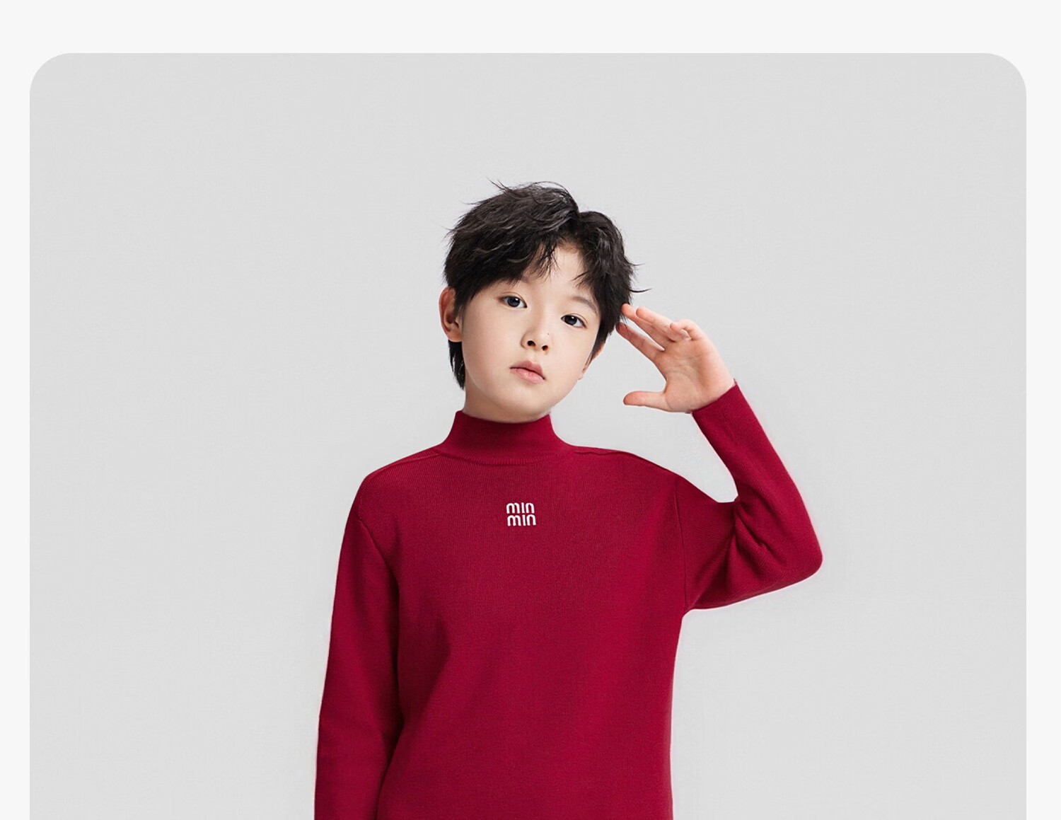 Zuo Xi Boys' Base Layer Sweater Big Kids Autumn Winter 2025 New Children's Half Turtleneck Knitwear Boys Gray 150cm 46