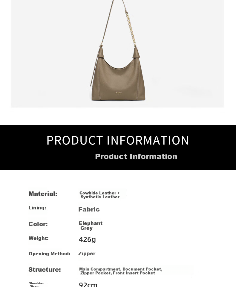 C.BANNER Leather Handbag, Women's Large Capacity Crossbody Dumpling Bag, Shoulder Tote, Practical Birthday And Mother's Day Gift for Mom 5