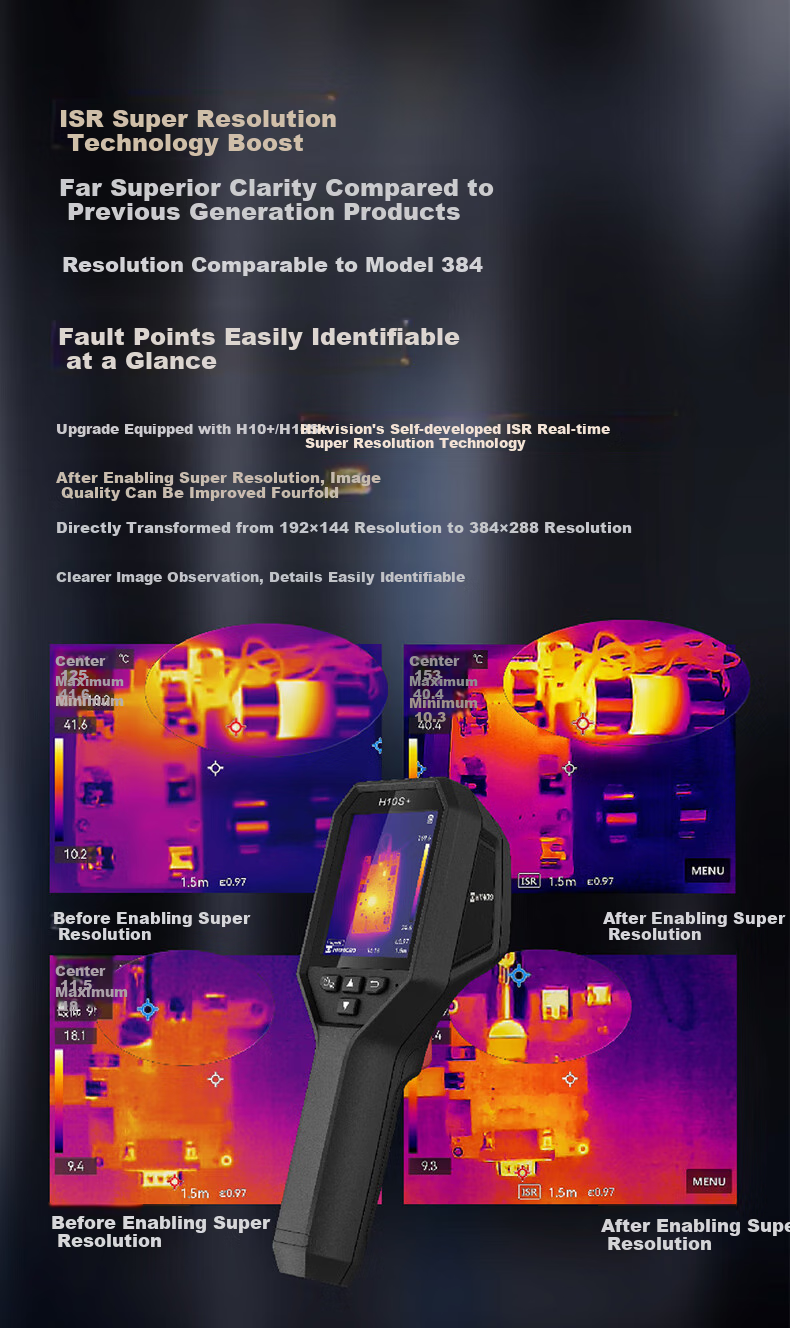 HIKMICRO Thermal Imaging Camera, High-Definition Infrared Thermal Imager, Temperature Measuring Device, Night Vision Goggles, Underfloor Heating Inspection, Water Leak Detector H10+ 4