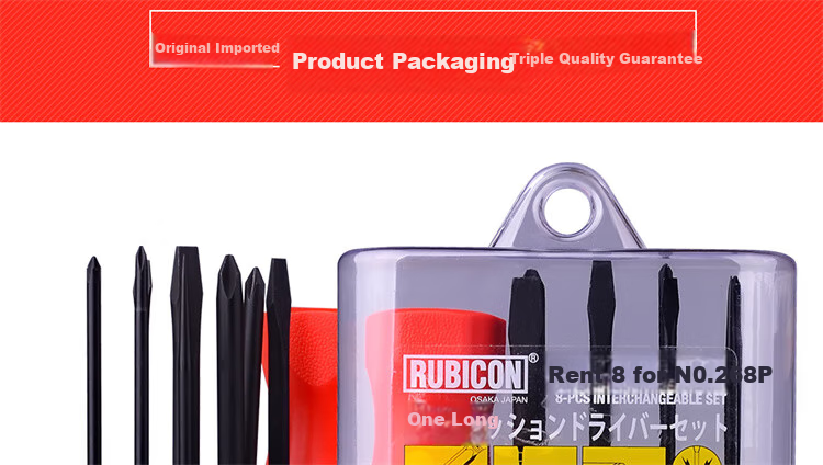 RUBICON Screwdriver Set, Household Multi-Functional, Phillips And Flathead, Soft Handle Screwdriver Set, 9-In 268P 13
