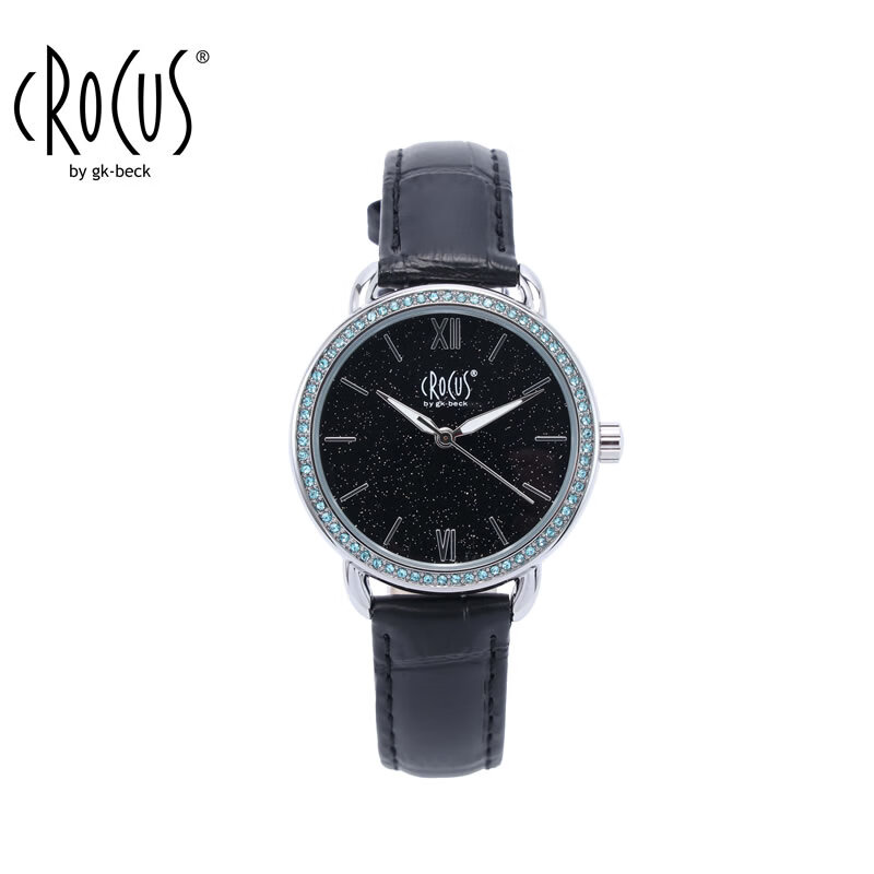 CROCUS BY GK BECK Women's Minimalist Leather Strap Watch Fashion Luxury Quartz Gift for Girlfriend Birthday Christmas New Year
