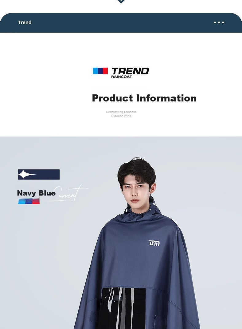 Beimei Electric Scooter Raincoat, Full-Body Protection against Heavy Rain, Extra Large And Thick, Single-Person Riding Specific, Men's Motorcycle Rain Poncho 14