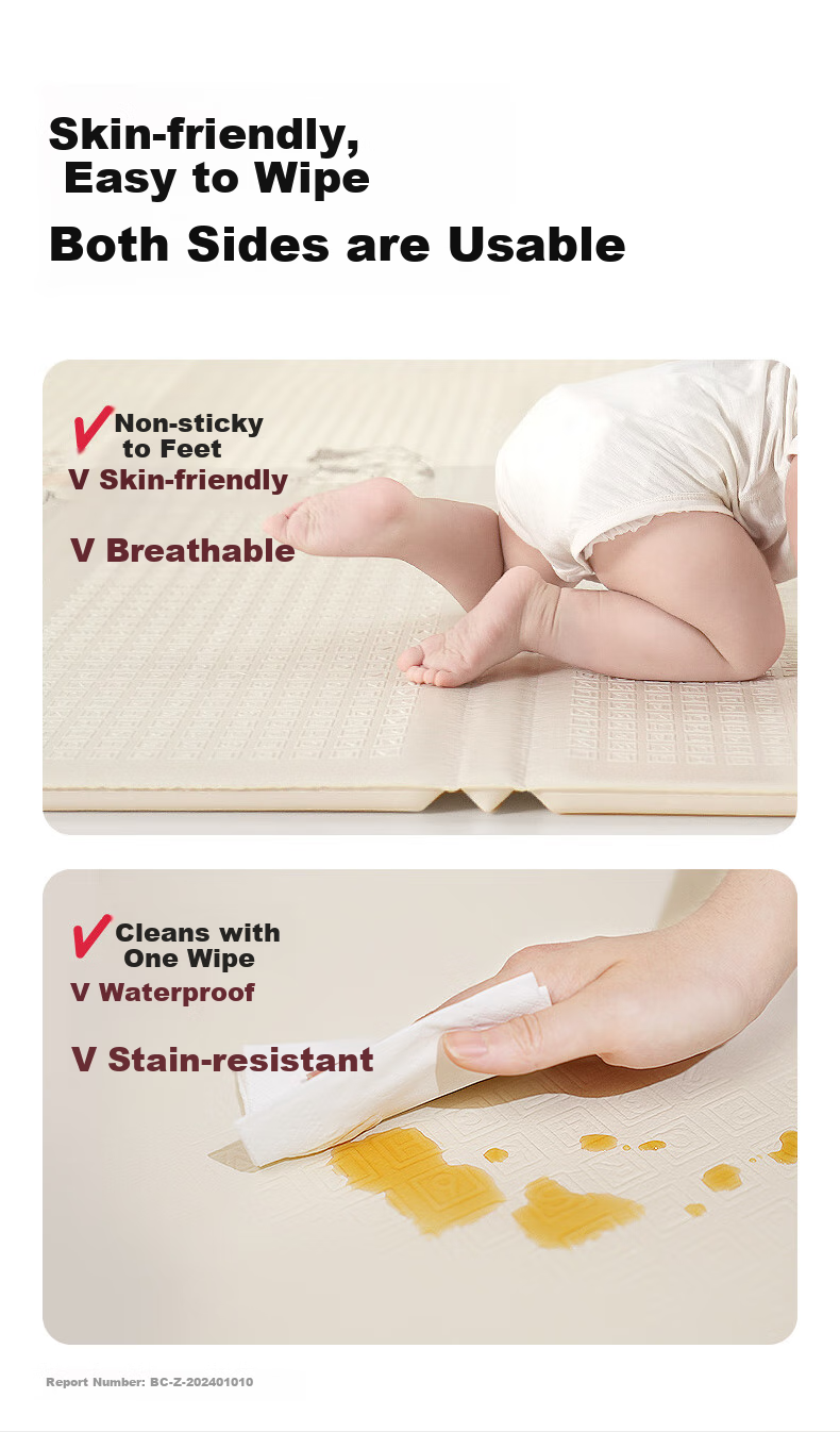 Beiboshi Babybox Crawling Mat, Infant Play Mat, Antibacterial XPE Thickened Foldable Floor Mat, 180*200*2cm 4