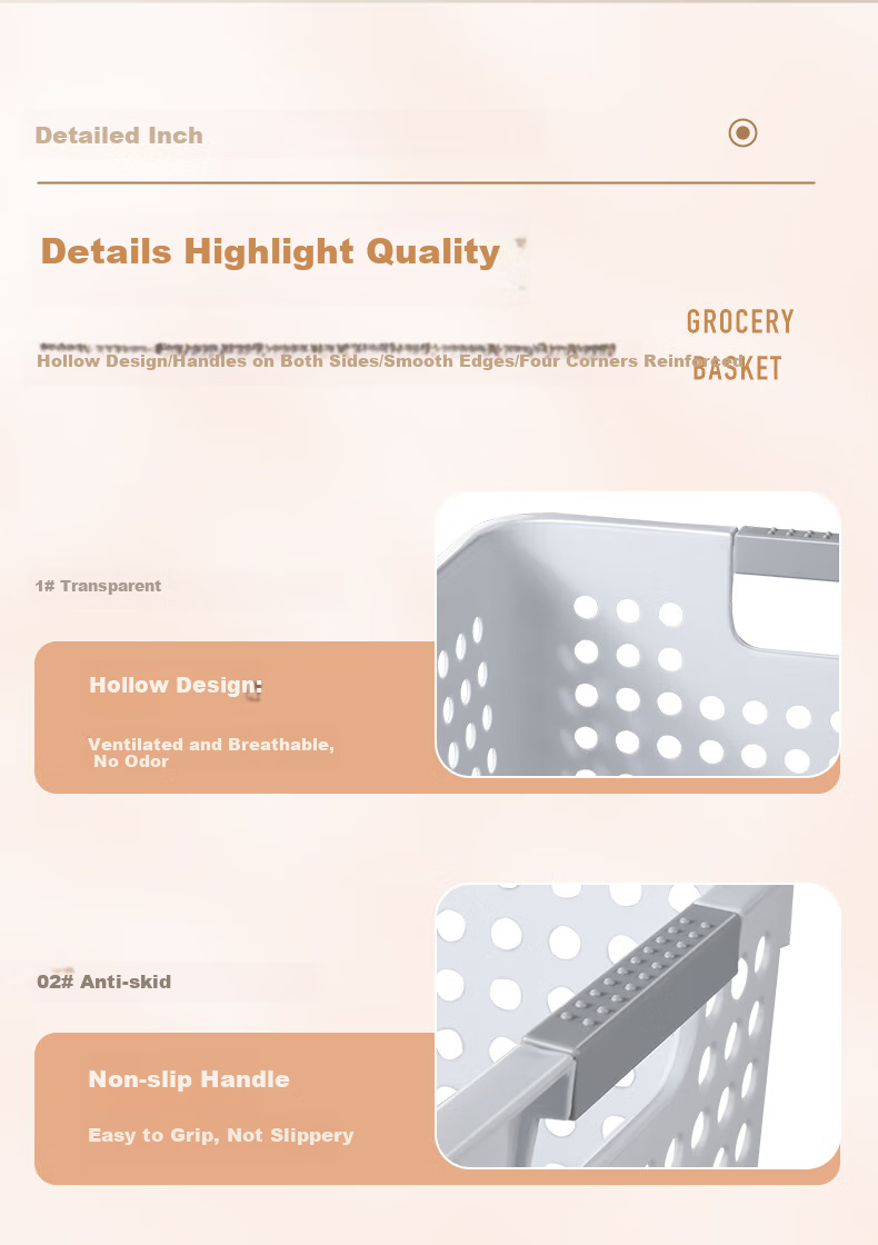 Jiabangshou Desktop Storage Box, Japanese-Style Household Organizer Basket, Kitchen Dorm Office Storage Container, Medium Size, Set of 3 8