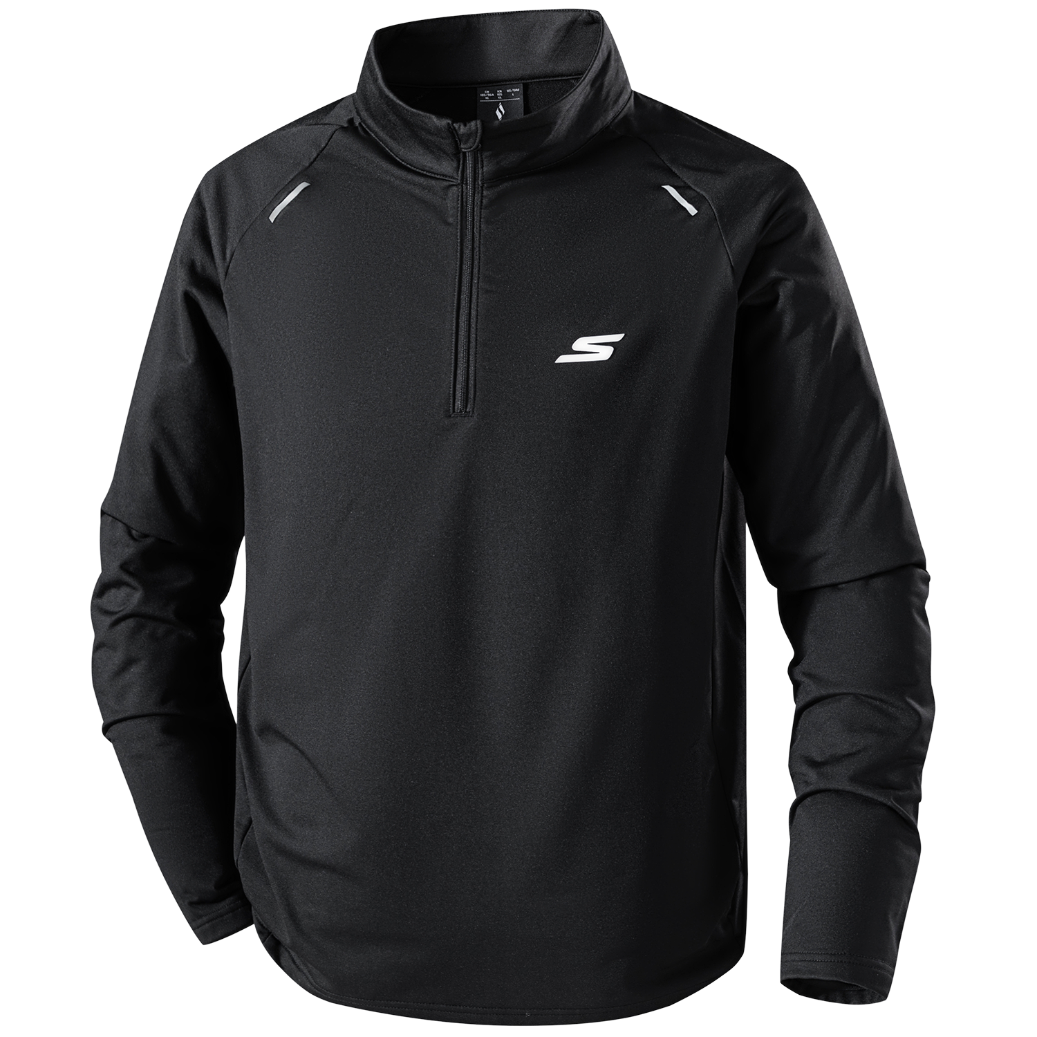 Skechers Men's Fleece-Lined Half-Zip Pullover Sweatshirt 2025 Autumn Winter Casual Knit Sportswear