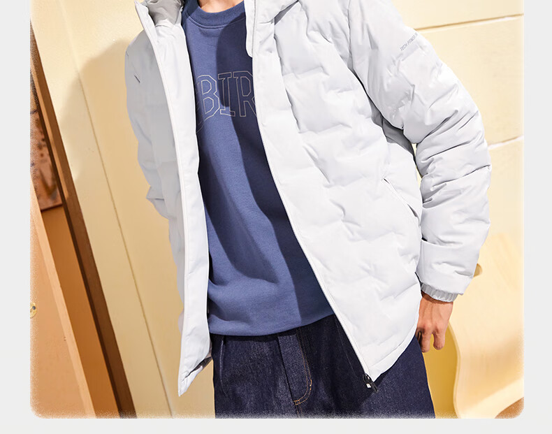 361° Men's Autumn Winter New Three-Proof Hooded Sports Casual Cold-Resistant Down Jacket 652544303-3 8