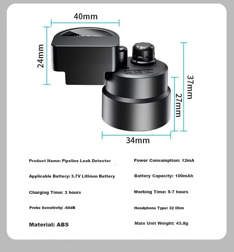 Honggong Leak Detector, Listening Device for Pipes And Hidden Pipes, Water Leak Locator, Sound Detector + Audio Field Strength Meter 11
