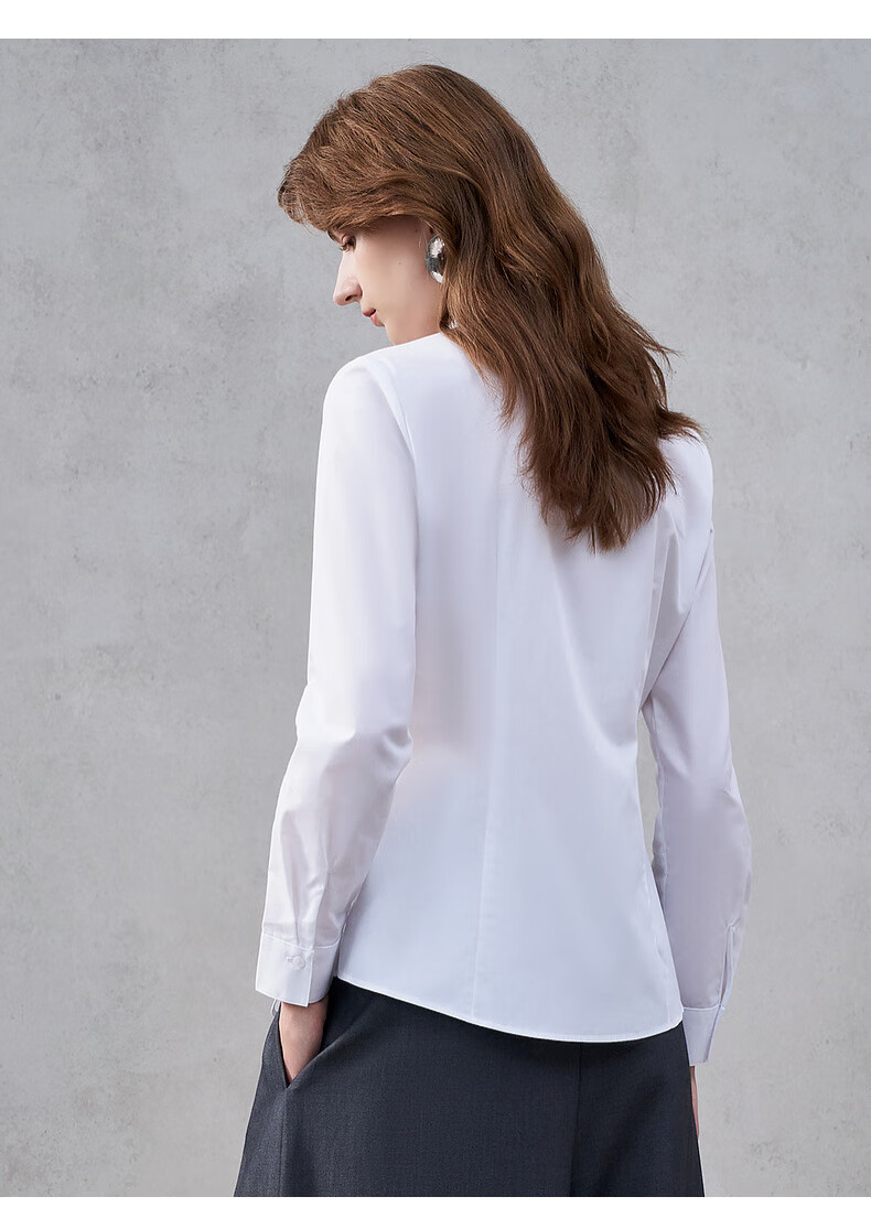 G2000 Women's 2025 Autumn Winter Commuter Long Sleeve Shirt with Tie Delivery/Cotton Blend/Mall Same Style 3