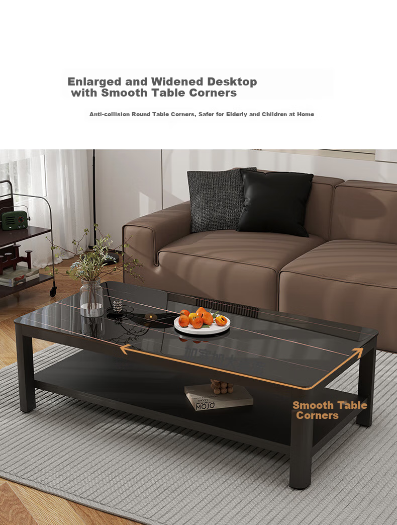 Fanshe Coffee Table, Living Room Tea Table, Office Coffee Table, Small Apartment Glass Sofa Table, Modern Minimalist Tea Table 10