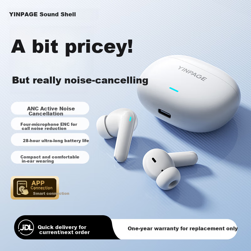 Беспроводные наушники Yinbeiqi Real1Pro True Wireless Bluetooth с активным шумоподавлением ANC