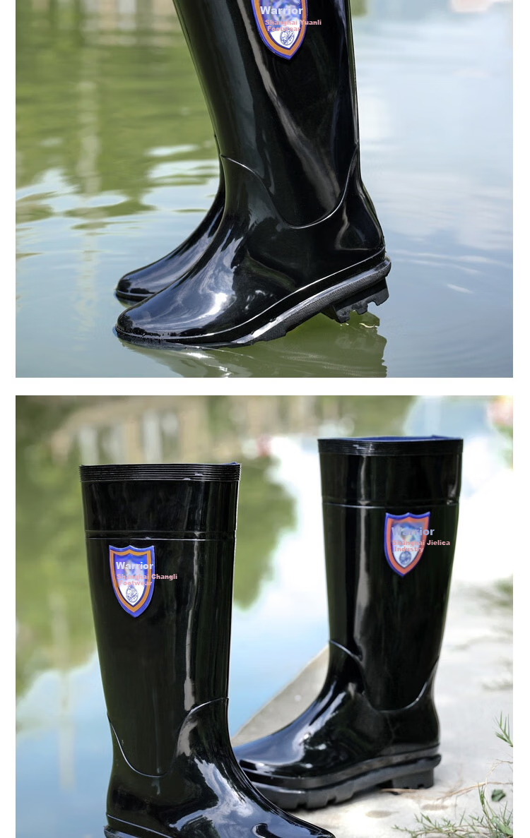 Huili Rain Boots for Men, Waterproof Outdoor Wear-Resistant Rubber Shoes, Non-Slip Rain Boots, Overshoes HL822866 High-Top Black Size 40 10