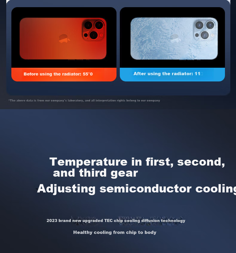 Maitai [Dual-Core Cooling] Phone Cooler, Semiconductor Cooling, Live Streaming Dedicated Stand, Tripod, Back Clip Fan, Water-Cooled Temperature Reduction Device, Suitable for Apple, Black Shark, Feizhi, Red Magic 5