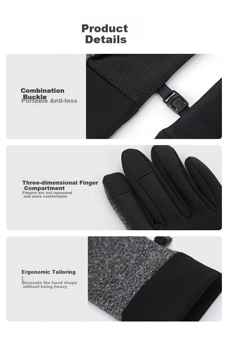 JD Original Cycling Gloves, Warm, Windproof, Cold-Resistant, for Motorcycles, Electric Bikes, And Bicycles, Suitable for Men And Women, Outdoor Gloves, Size M 14