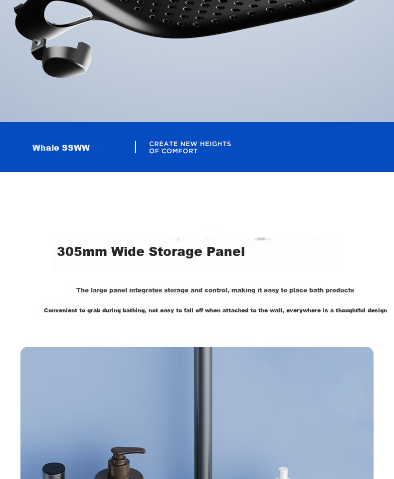 SSWW Bathroom Shower Head, Smart Piano Shower Head, Complete Set, Integrated Full Copper Pressure-Increasing Shower Device, TS9 21