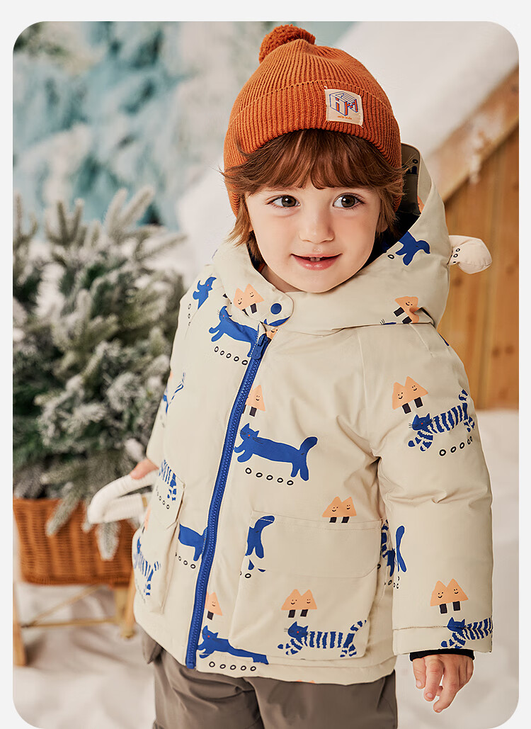 Minibala [Three-proof] Kids Boys and Girls Thickened Down Jacket Baby Winter Down Coat 2025 2