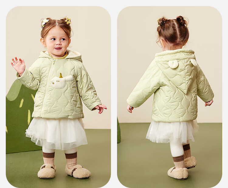 Minibala [Magic Cotton] Unisex Kids Cotton Padded Hooded Jacket Baby Style 2025 Winter 5
