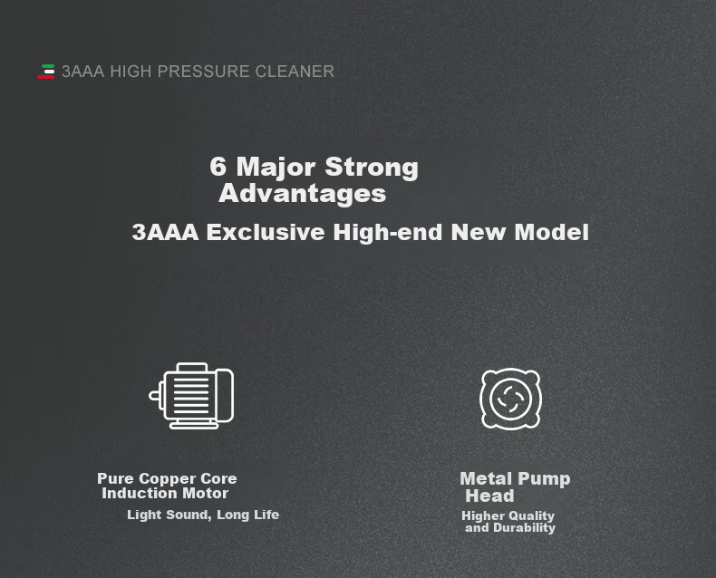 3AAA High-Pressure Car Washer, High-Pressure Water Gun for Cleaning Courtyard, Powerful Cleaning Machine, Floor Washing Water Gun, Garden And Villa Washing Machine 5