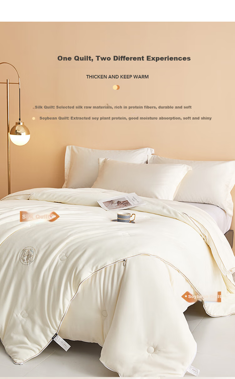 Dohia 100% Silk, 51% Australian Wool Zipper Comforter, All-Season Winter Quilt, Approximately 10.6 Jin (5.3 Kg), 203*229cm 3