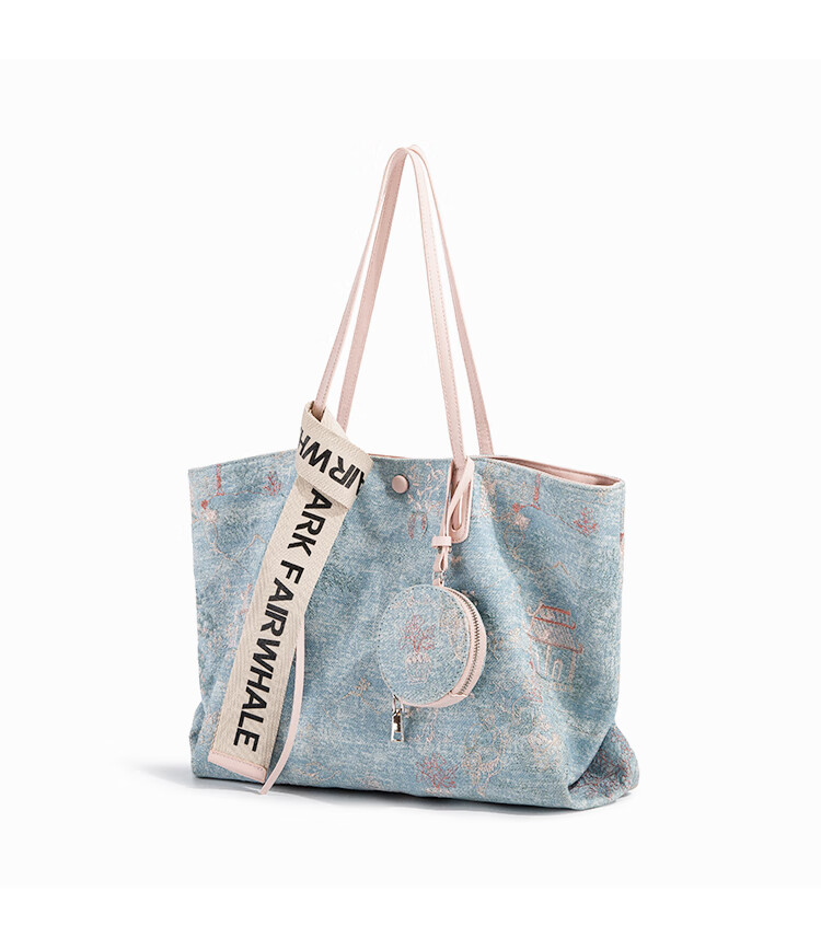 Mark Fairwhale Embroidered Casual Large Capacity Tote Bag Daily Commuter Versatile Shoulder Handbag Birthday Mother's Day Gift 4