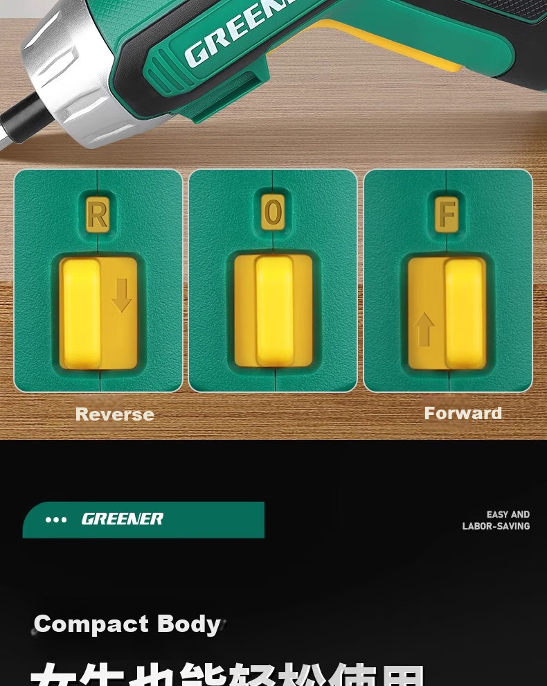 GREENER Advanced Goddess Edition 37-Piece Portable Electric Screwdriver Multifunctional Cordless Household Mini Screw Gun 14