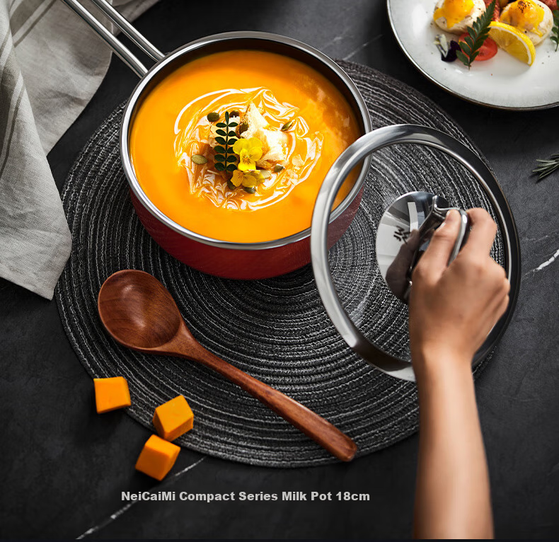 WMF Futenbao Imported Cookware Non-Stick Pot for Soup And Stewing, Nai Cai Rice Light Soup Pot 24cm White Housewarming Kitchen Essential 11