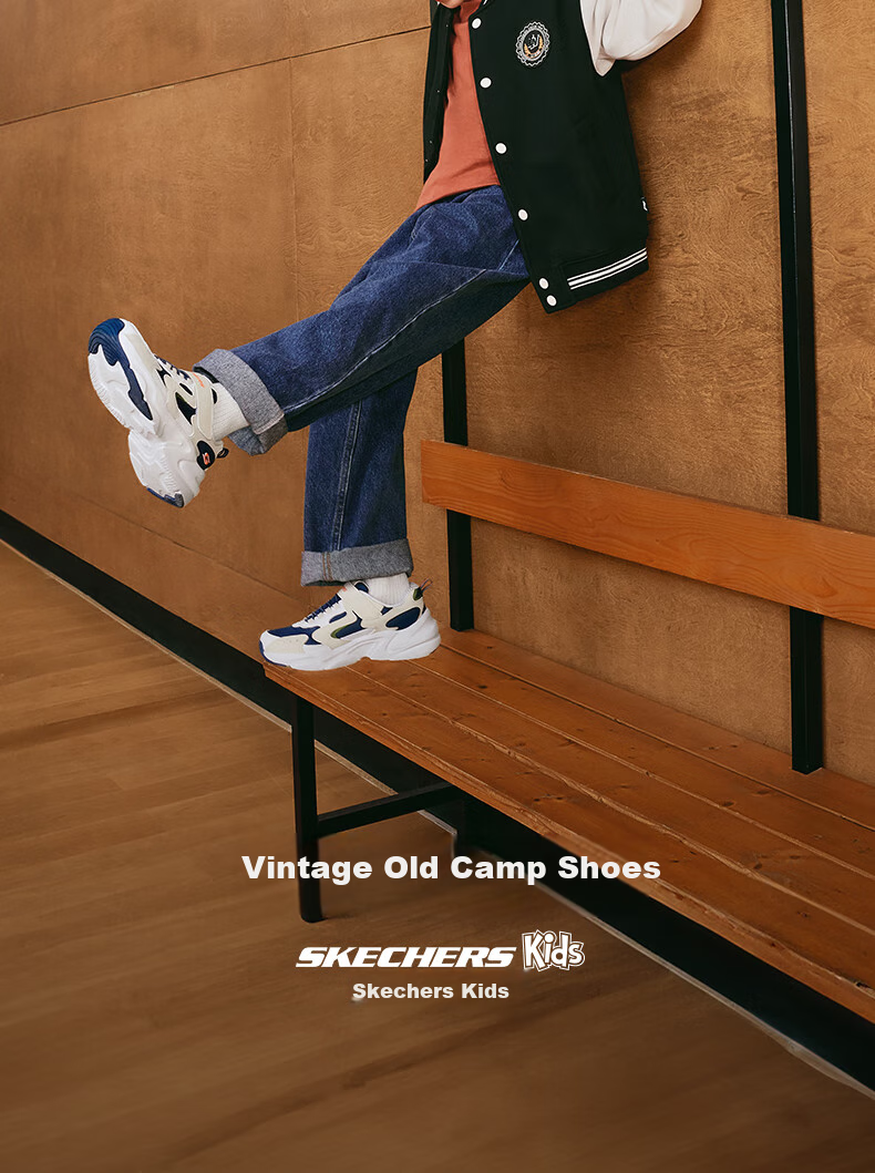 Skechers Children's Fashionable Boys' Casual Shoes, Panda Dad Comfortable Sneakers, Wear-Resistant Running Shoes, 405304L 25
