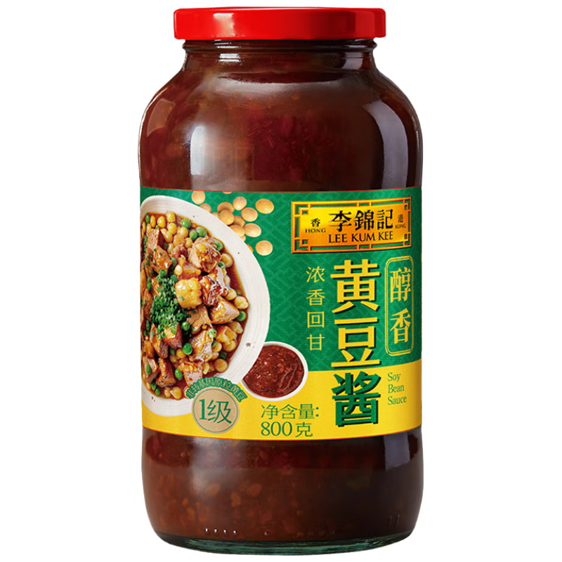 李锦记 黄豆酱800g 非转基因黄豆 传统酿造 炸酱面拌焖炖炒 调味酱料