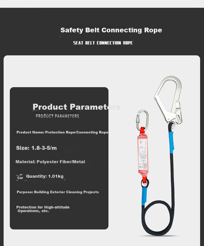 Geermu Safety Harness, Five-Point National Standard Safety Rope, High-Altitude Work GD3699, Double Large Hooks, Shock-Absorbing Pack, 1.8 Meters 16