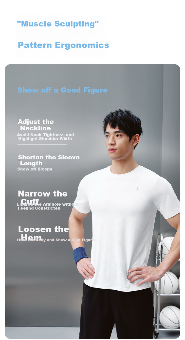 JD Original [Ultra-Fast Drying] Men's Sports Short-Sleeve T-Shirt for Running, Fitness, Outdoor Summer Wear, White, 2XL 4