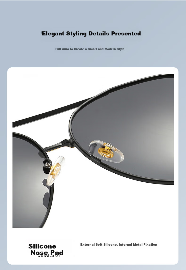 Siwangongli Aviator Sunglasses for Men, Driving And Fishing Specialized Glasses, Photochromic Cool Toad Polarized Night Vision Driving Sunglasses 9