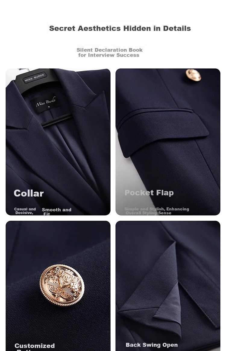 Bodexiaojie Professional Women's Suit Set, Elegant Office Attire, Formal Wear for Work Interviews And Business Meetings 20