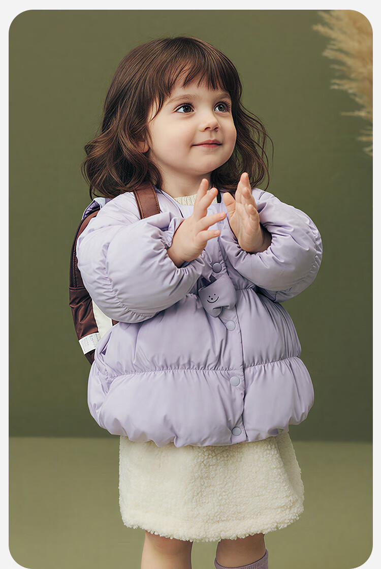 Minibala Girls Down Jacket Sweet Cute Style Baby Toddler Warm Coat 2025 Winter 5