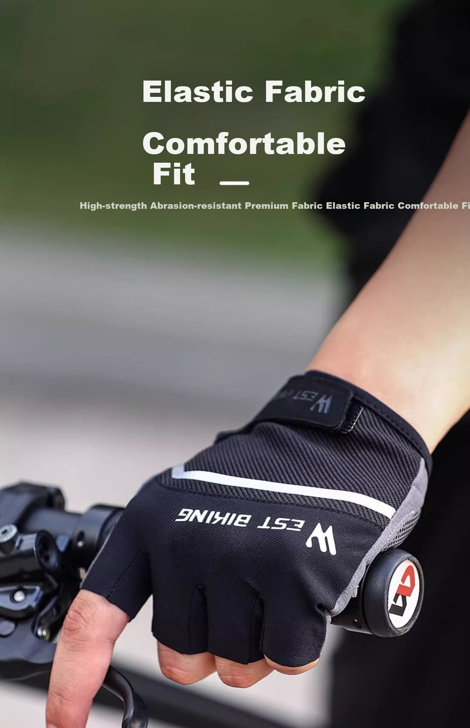 WestBiking Bicycle Fingerless Riding Gloves, Breathable Short Fingers for Summer And Autumn Seasons 6