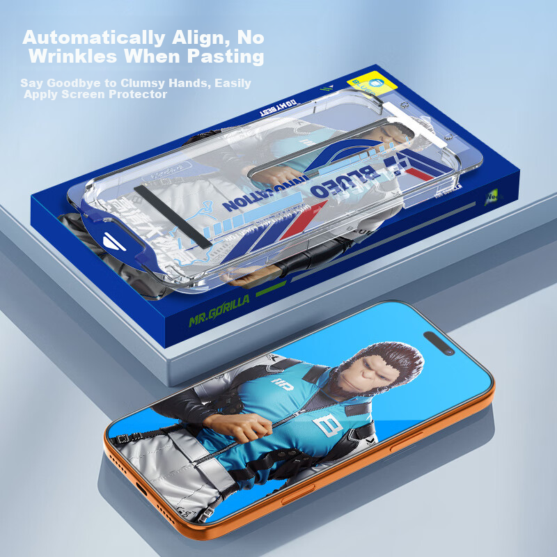 Защитное стекло BLUEO для Apple iPhone 17 Pro/16 Pro, закаленное, противоударное, антистатическое, антибликовое, 9H, прозрачное