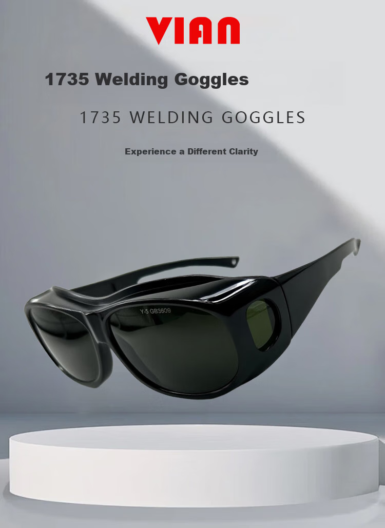 VIAN Welding Goggles for Welders, Anti-Laser Glasses, Anti-Glare UV Protection Arc Welding Argon Arc Welding Protective Eyewear, 5-Degree Gray (Cutting/medium Strength Welding) 1