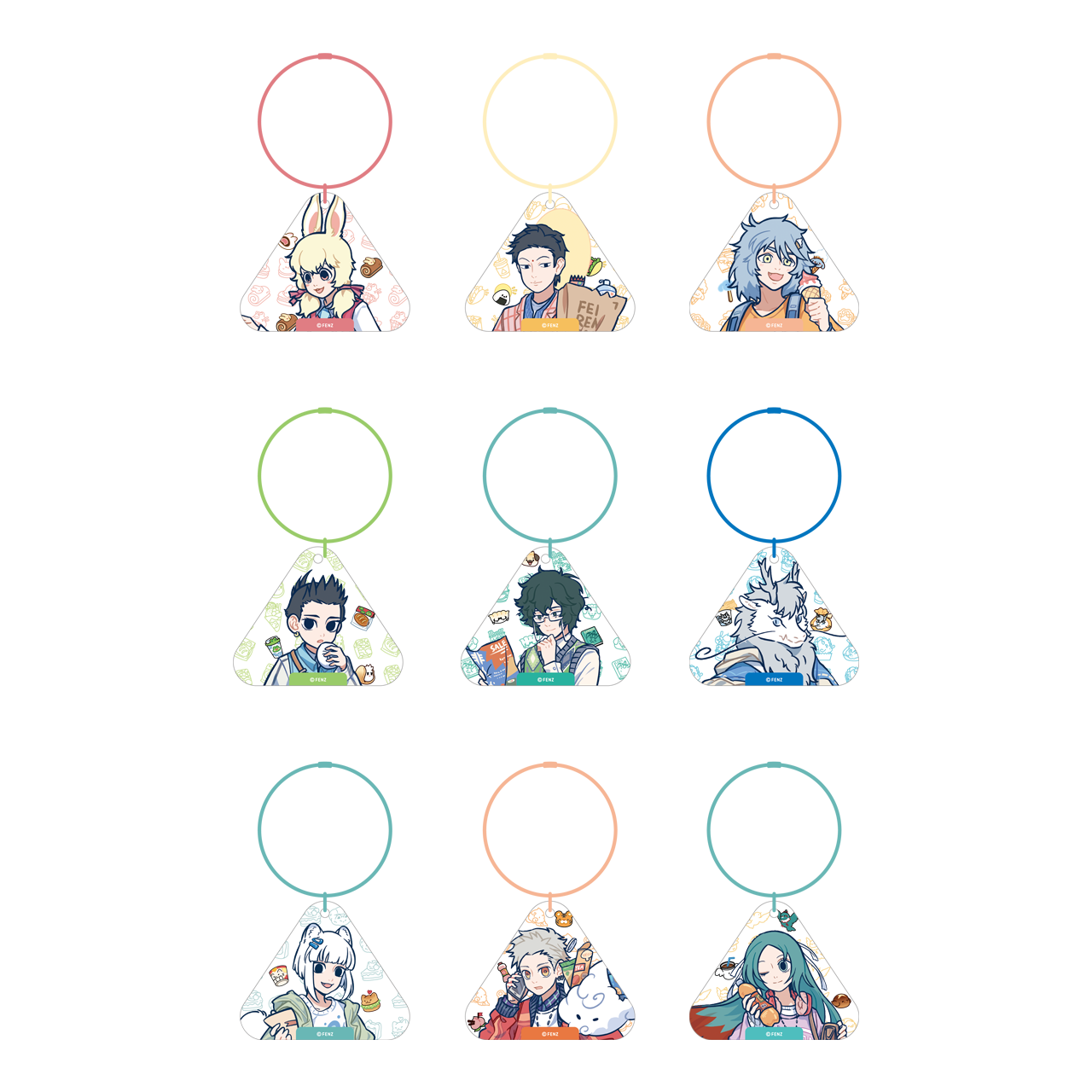 Luosen Fei Ren Zai × Luosen Shiguang Xiaopu Acrylic Keychain Blind Box (Character Illustration) Single Piece
