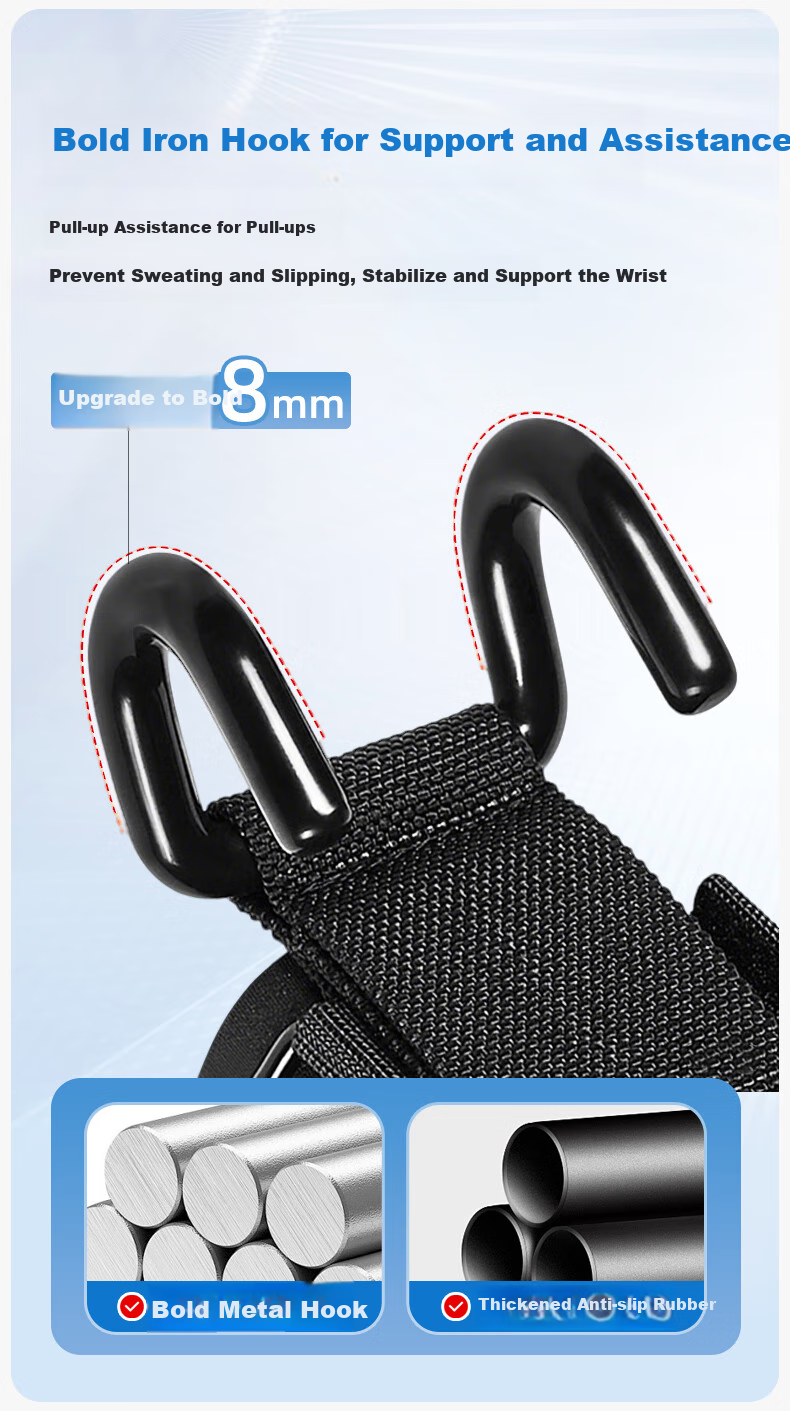 Qituozhe Pull-Up Assistance Hook, Wrist Support Hook, Anti-Slip Iron Hook, Single Bar Auxiliary Device, Lumbar Traction, Hanging Stretching 3