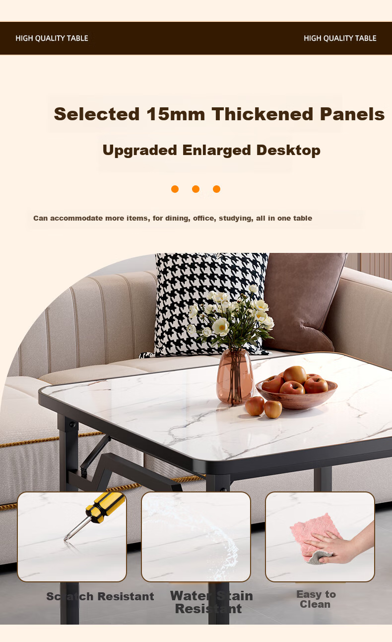 Shanshanmuyi Folding Table, Home Dining Table, Small Apartment Eating Table, Mahjong Table, Outdoor Table, Street Vending Small Table 3