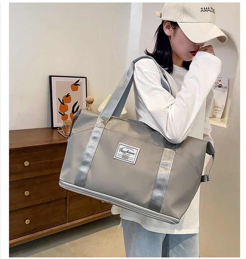 Tangshi Large Capacity Travel Luggage Bag for Women with Wheels Lightweight Foldable Durable Handheld Travel Bag 14