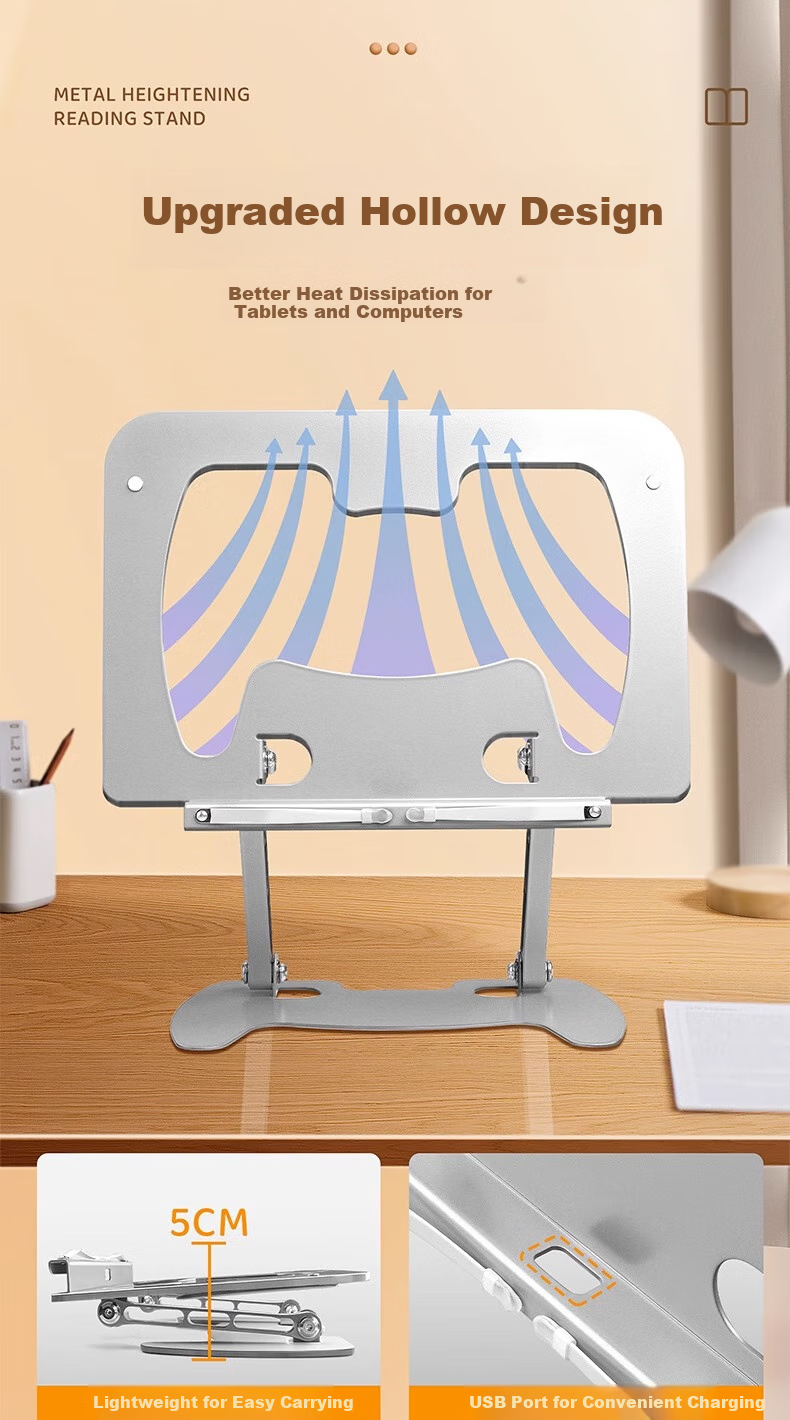 Shuxing Metal Reading Stand, Adjustable Height, Multifunctional Book Holder for Children, Reading Aid, Book Stand for Elementary School Students, Fixed Book Support, Extendable Desktop Bookshelf 4