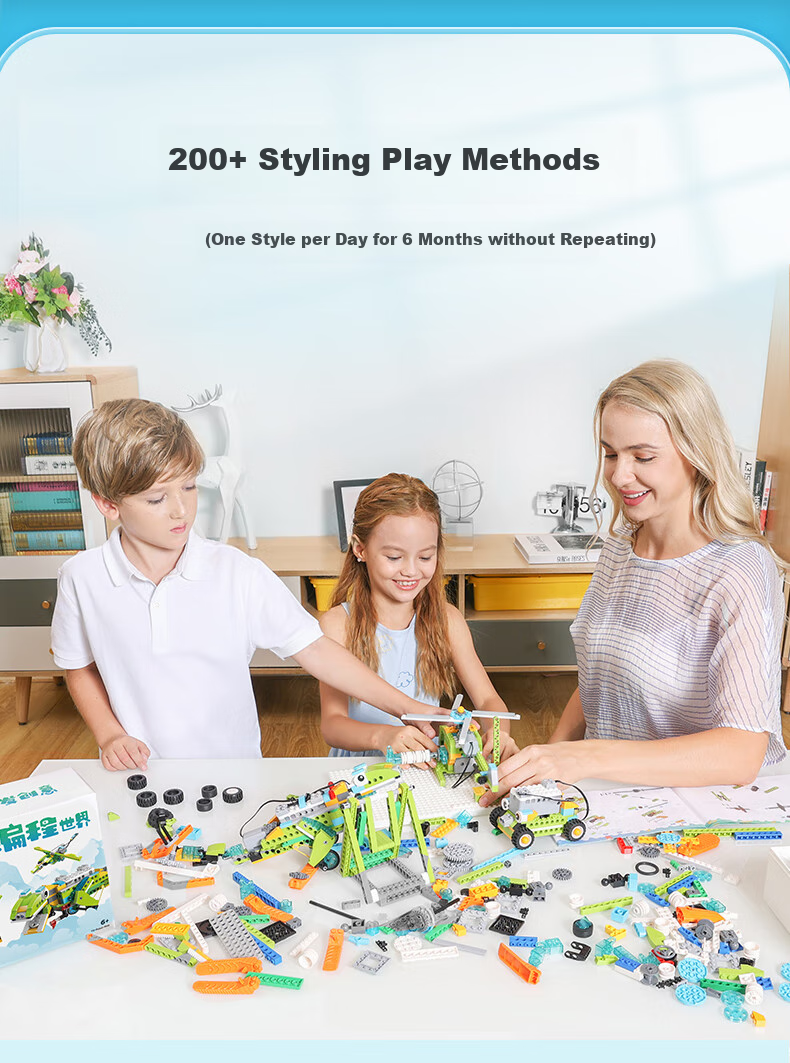 Tudao Programmable Robot for Ages 6-12, Electric Building Blocks, Children's STEAM Toy, Birthday Gift for Boys 5