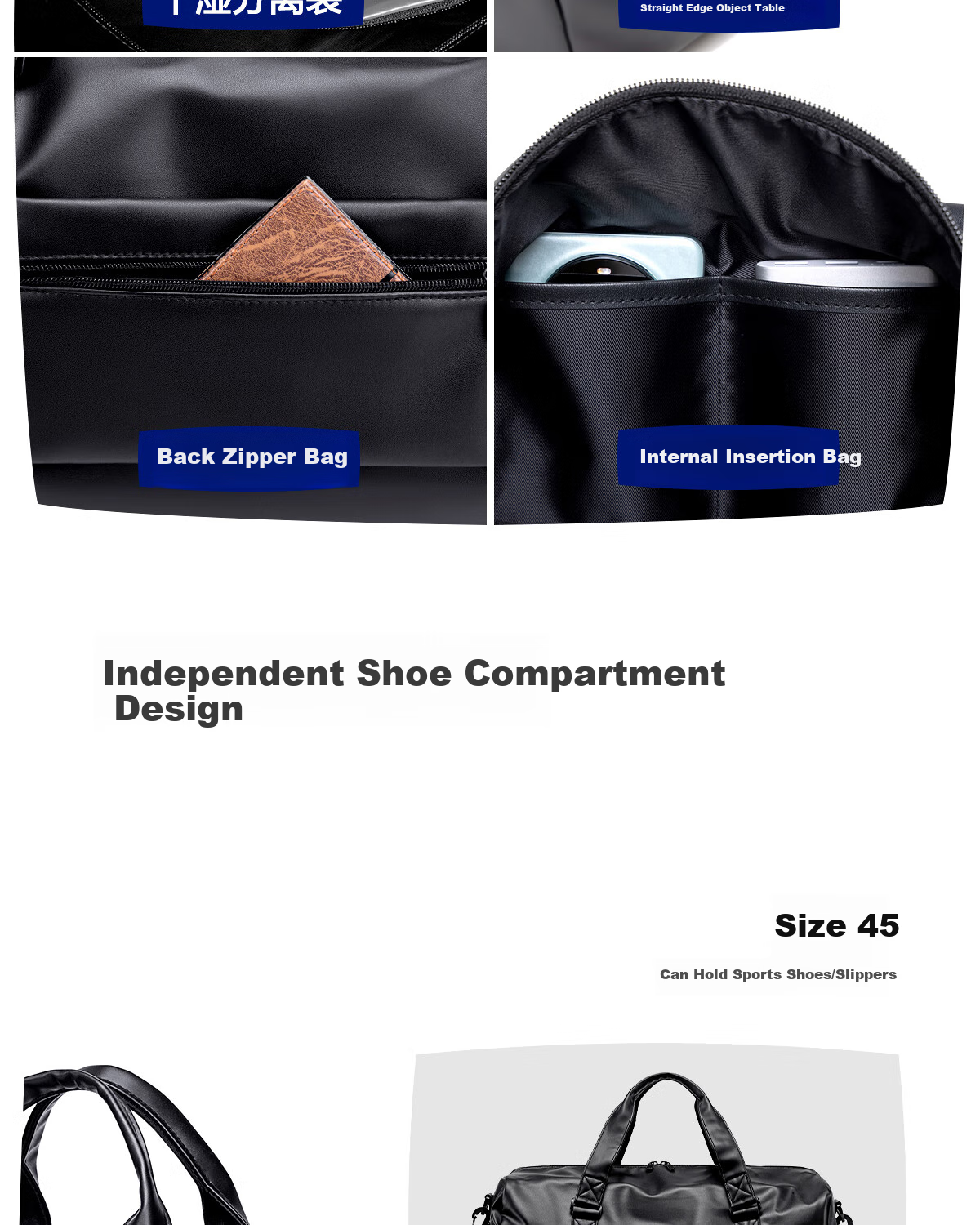 HLA Travel Bag, Handheld Luggage Bag for Men And Women, Sports And Fitness Bag, Short-Distance Business Trip Suitcase, Large Capacity Travel Bag 6