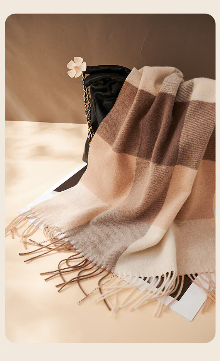 THANTRUE Women's Wool Scarf Autumn Winter 2025 New High-End Shawl New Year Gift W805 2