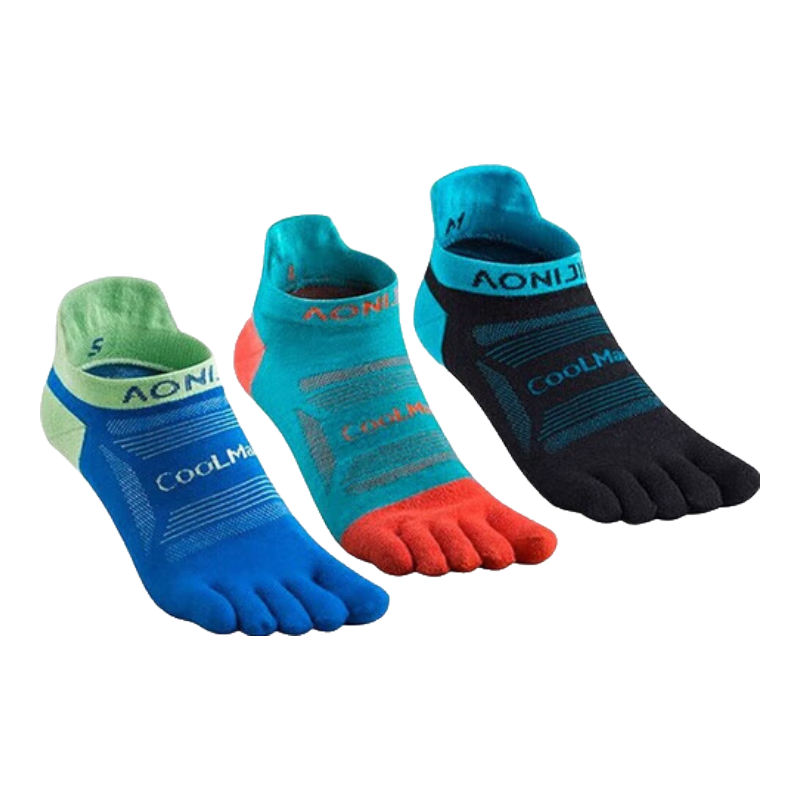 AONIJIE Marathon Running Five-Toe Socks Outdoor Hiking Unisex Breathable Trail Running Anti-Slip Sports Socks