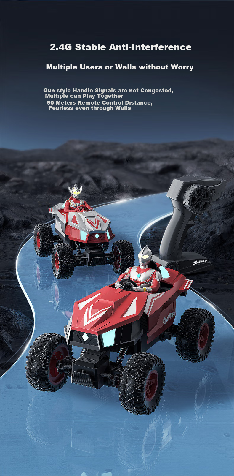 LIVING STONES Classic Ultraman Remote Control Car Tank with Gesture Sensing, Four-Wheel Drive, And Shooting Function - Children's Toy, Birthday Gift for Boys 8